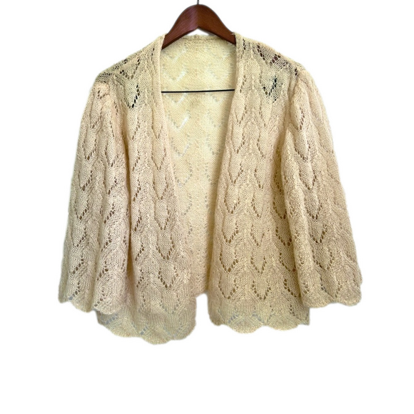 Crochet opened handmade knitted Cardigan - Picture 1 of 7